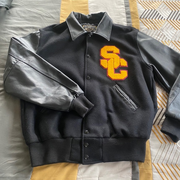 *BACK IN STOCK!*  - USC Letterman Jacket - Holloway Varsity Jacket - Picture 1 of 7
